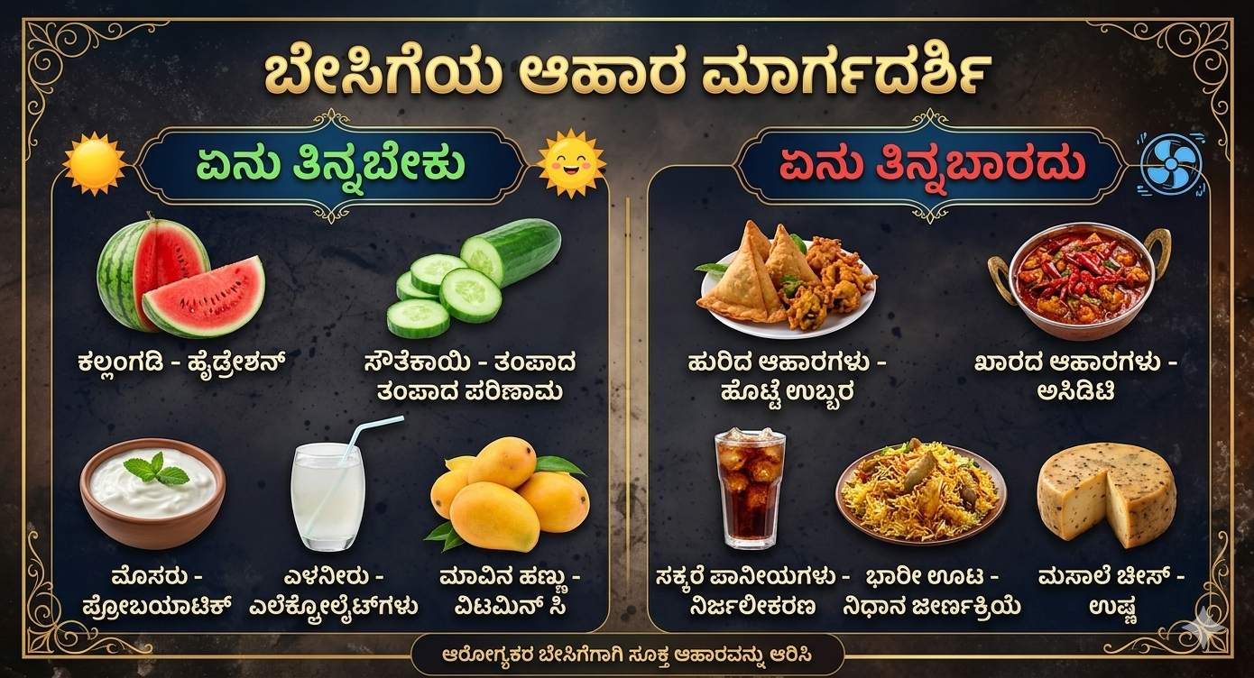 ಬೇಸಿಗೆಯಲ್ಲಿ ಏನನ್ನು ತಿನ್ನಬೇಕು? ಮತ್ತು ಏನು ತಿನ್ನಬಾರದು